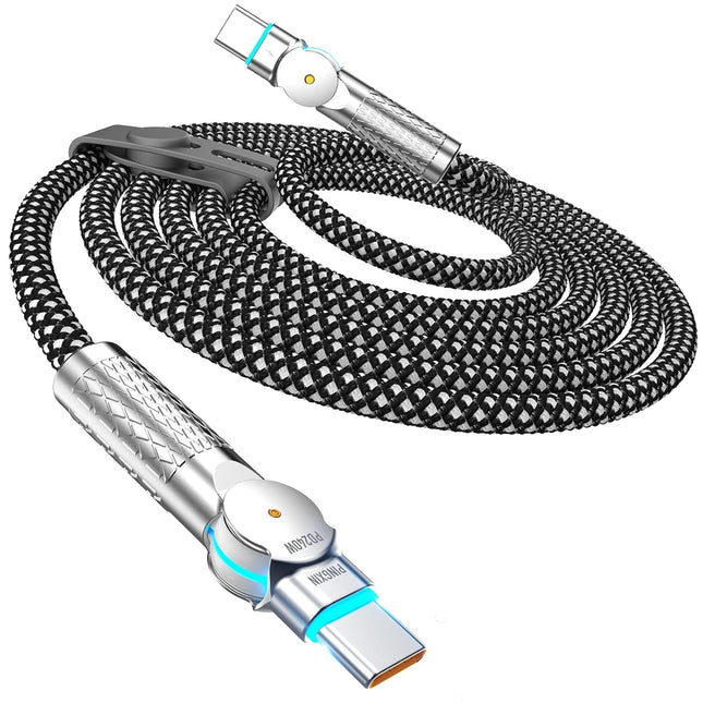 USB C to USB C Cable 10FT 240W, 180°Rotating USB C Cable Braided Type C Charger Cable Fast Charge for iPhone
