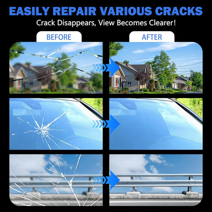 Cracked Windshield Repair Kit for Chips and Cracks, Car Windshield Crack Repair Kit, Glass Repair Liquid for Cracks, Rock Chip Repair Kit Windshield, Windshield Chip Repair Kit (1)