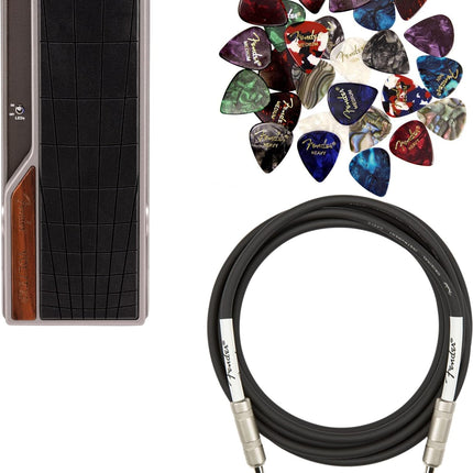 Fender Tread-Light Volume-Expression Pedal Bundle with Instrument Cable and Picks