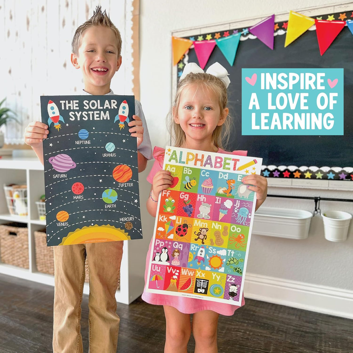 16 Laminated Educational Posters for Pre-K, Toddler Homeschool, Preschool, and Kindergarten Classroom - photo 5