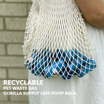 1000 bolsas para desechos de perro con dispensador y amarre para correa, 9" x 13", azul, 1000 unidades