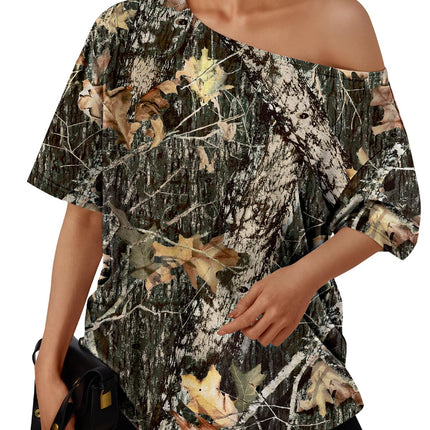 Tops de Hombros Descubiertos para Mujer, Camisetas de Verano Oversized 2026