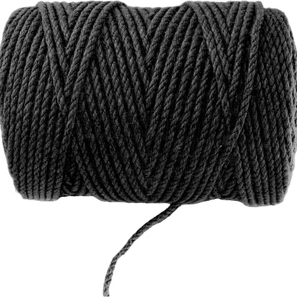 4mm x 500 Feet Black Jute Rope, Twine for Gardening Tomato Climbing Plant Tie Floristry Crafts Gift Wrapping Packing Decor