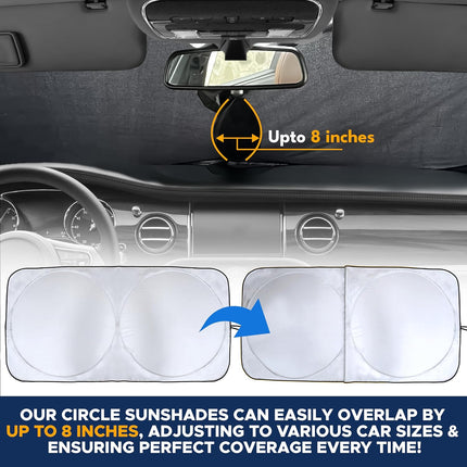Medium Universal Car Windshield Sunshade, 64 x 32 Inches