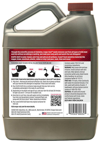 Heavy-Duty Rust Remover, Reusable Acid-Free Water-Based Solution, 32 oz - photo 2