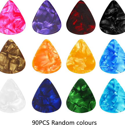 Augshy Guitar Picks, 150 Pack Premium Celluloid Guitar Pick Medium Variety Pack for Acoustic Guitar, Electric Guitar, Bass(0.71mm)