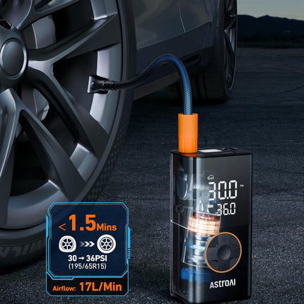 150 PSI Cordless Portable Tire Inflator with Digital Display and LED Light