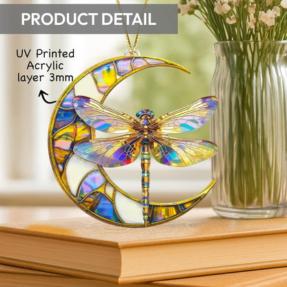 Dragonfly Gifts for Women, Dragonflies Decor Suncatcher Effect, Dragon Fly Stained Glass Effect - photo 2