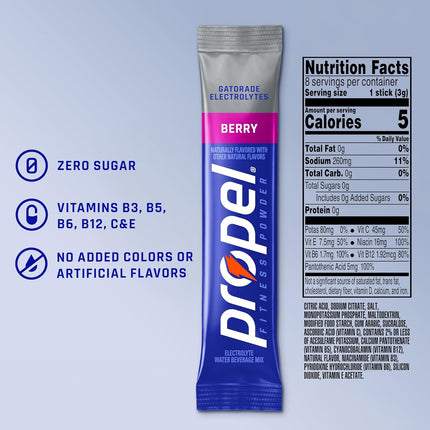 Propel Powder Packets, Berry (Pack of 32)