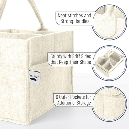 Baby Diaper Caddy Organizer, Beige, Baby Organizer, Car Diaper Caddy