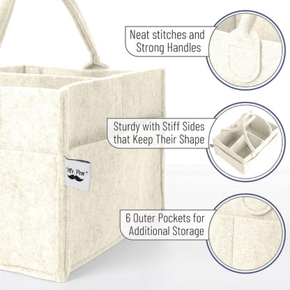 Baby Diaper Caddy Organizer, Beige, Baby Organizer, Car Diaper Caddy - photo 3