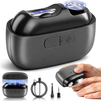 Electric Nail Clipper, Electric Nail Trimmer with Light and Nail Scraps Storage, Electric Toenail Clippers with Polishing, Rechargeable Electric Automatic Nail Clipper for Seniors, Women, Men (Black)