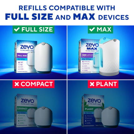 Flying Insect Trap Refill Cartridges for Fruit Flies & Gnats, 4 Count