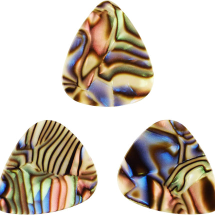 Celluloid Abalone Guitar Or Bass Pick - 0.46 mm Light Gauge - 351 Shape - 12 Pack