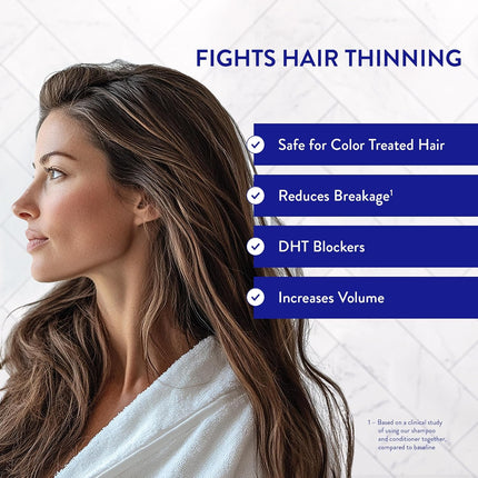 Routine Wellness Anti-Thinning Volumizing Shampoo and Conditioner Set for Thinning Hair & Hair Loss - Grow Your Confidence with Biotin & DHT Blockers - Berry Bloom & Citrus Set