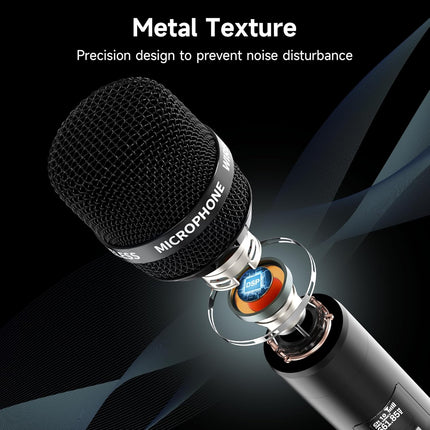 Wireless Microphones, Wireless Microphone with One-to-One Chip Connection, Less latency, 200FT Range, 40H Rechargeable Battery,Plug and Play, Ergonomic Design, Microphone for Singing, Speaker, Party