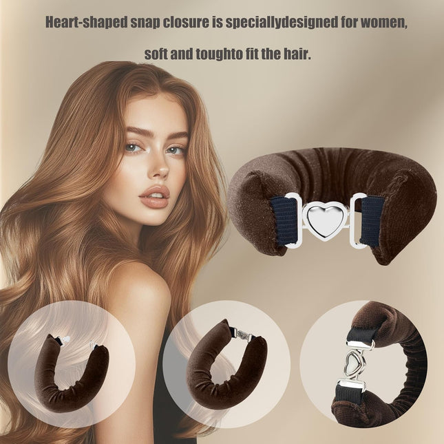 Heatless Curls Overnight Hair Curlers - 4 Pcs No-Heat Curling Rod to Sleep