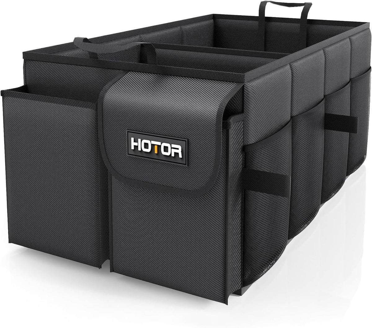 Foldable Black Trunk Organizer for SUVs & Sedans, 2 Compartments - photo 2
