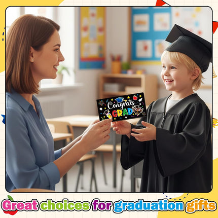 Graduation Money Holder Gift, 6-Slot Cash & Card Holder with Ribbon Envelope, Money Envelope for Graduation Party, Keepsake Card Holder for School & Kindergarten Graduates