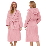 Hooded Bathrobes for Women, Soft Long Towel Robes for Women - Quick Dry yet Warm