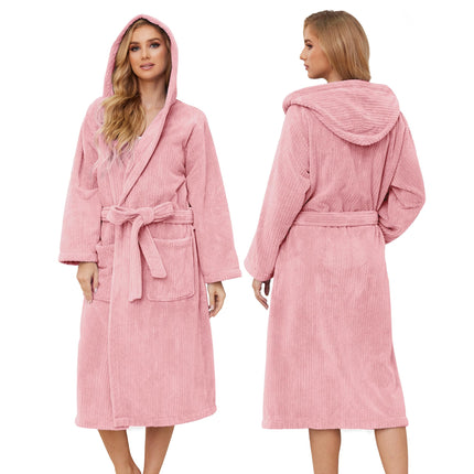 Hooded Bathrobes for Women, Soft Long Towel Robes for Women - Quick Dry yet Warm
