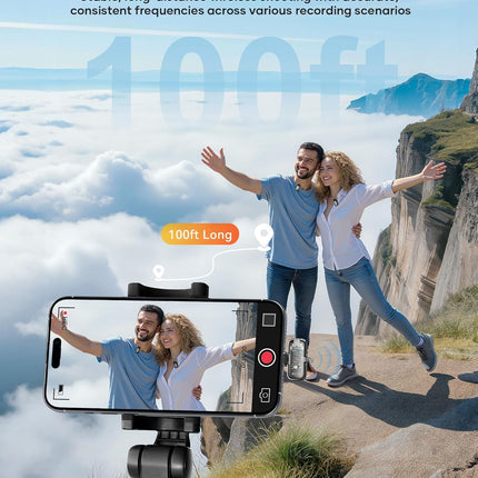 Mini 2 Wireless Lavalier Microphones for iPhone 15/16/17 & Android, 3-Level Noise Reduction, Plug & Play, 36H Battery with Charging Case, Wireless Lapel Mic for Video Recording, Vlogging