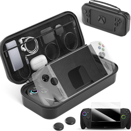 Hard Shell Carrying Case for ASUS ROG Xbox Ally / X (2025), Protective Travel Bag Fit ROG Game Console and Adapter with Screen Protector & Thumbstick Cap, Storage Pouch for Xbox Ally X Accessories