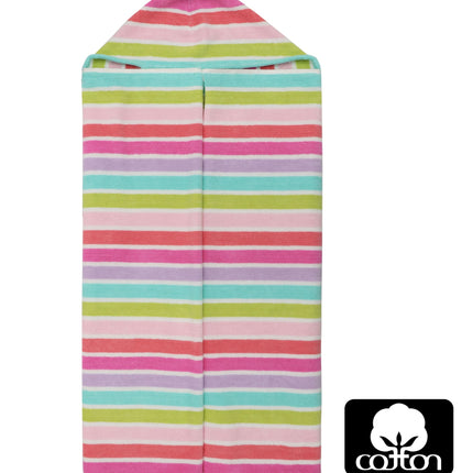 Hooded Bath Towel Wrap - 100% Cotton Soft Hooded Kids Towel