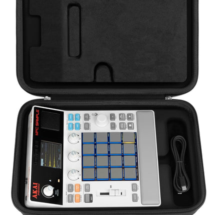 GEEKRIA Hard Shell Travel Case Compatible with Akai Professional MPC Sample Portable Groovebox, Audio Sampler Carrying Bag (Black)