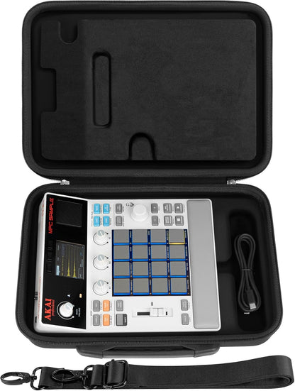 Black Hard Shell Travel Case for Compatible Portable Groovebox and Audio Sampler