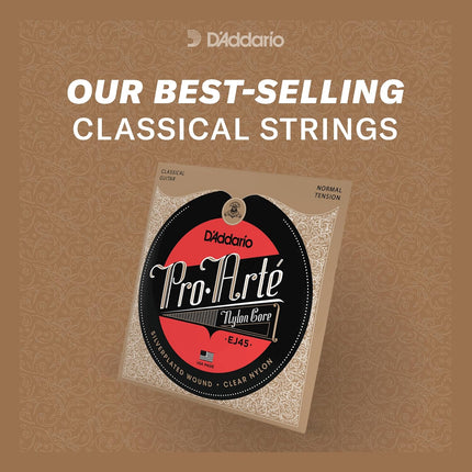 D'Addario EJ44 Pro-Arte Nylon Classical Guitar Strings, Extra Hard Tension