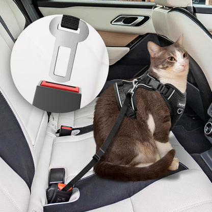 Black Adjustable Cat Harness and Leash, Medium - photo 5