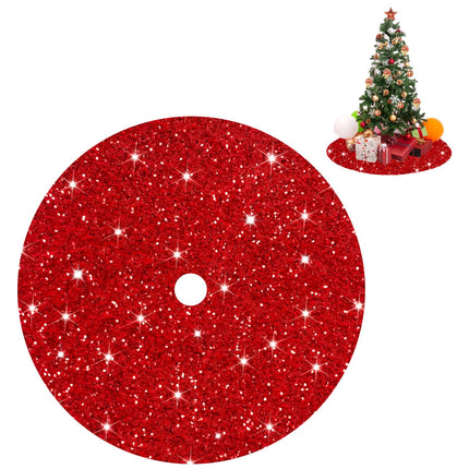 Orange Christmas Tree Skirt 21 Inch Fall Tree Skirt Sequin Velvet Tree Skirt Mini Xmas Tree Skirts Halloween Tree Decoration Glitter Christmas Tree Cover Skirt Mat for Holiday Christmas Tree Ornaments
