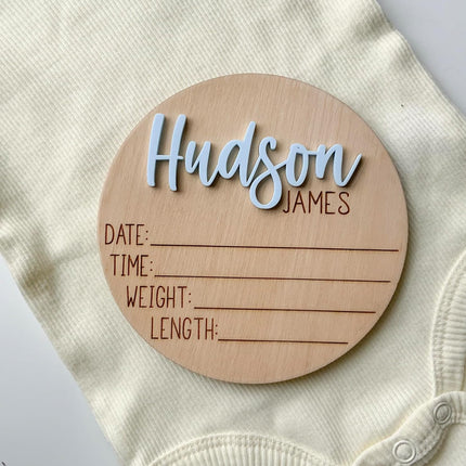 Double Sided Personalized Newborn Announcement Sign for Hospital, Baby Birth Announcement Sign, Newborn Photography Props, Announcement Sign for New Baby - Authentic Genuine Product
