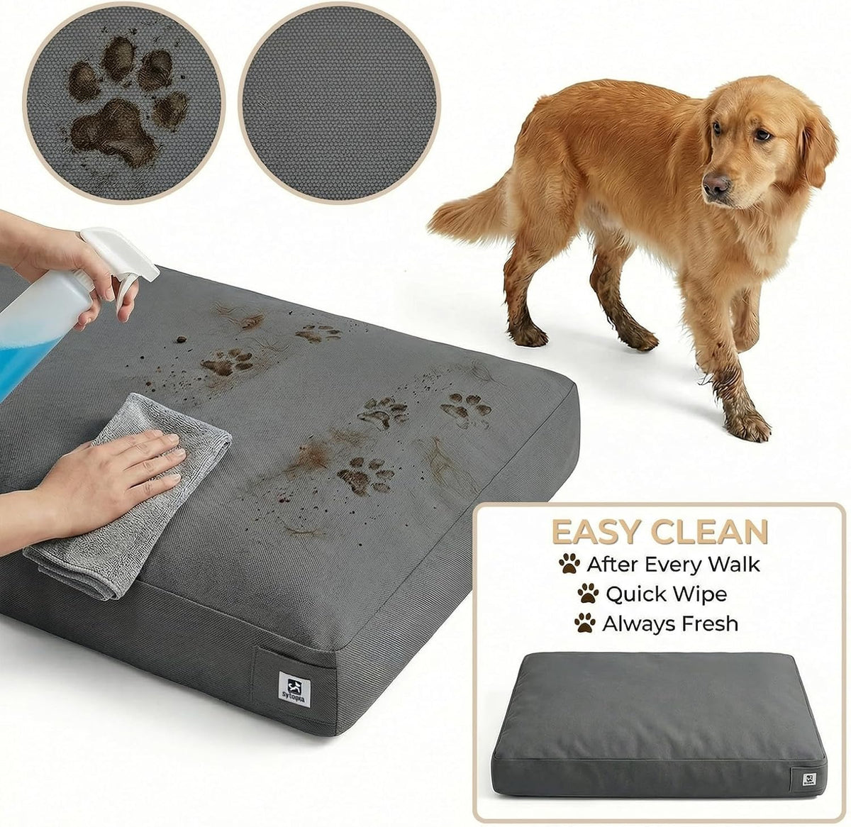 42 Inch Canvas Outdoor Dog Bed for Extra Large Dogs - photo 4