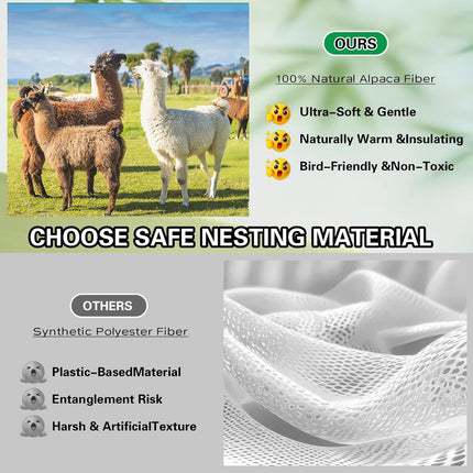 2026 Spring Handmade Fiber Bird Nesting Heart, Nesting Material Holder with Nesting Material, Wild Bird & Hummingbird Winter Shelter, Outdoor Birdhouse & Nest Box, Garden Gift for Bird Lovers