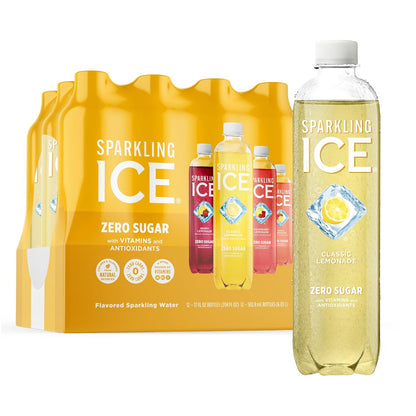 Lemonade Variety Pack, Zero Sugar Sparkling Water, with Vitamins and Antioxidants, 17 fl oz, 12 count (Lemonade