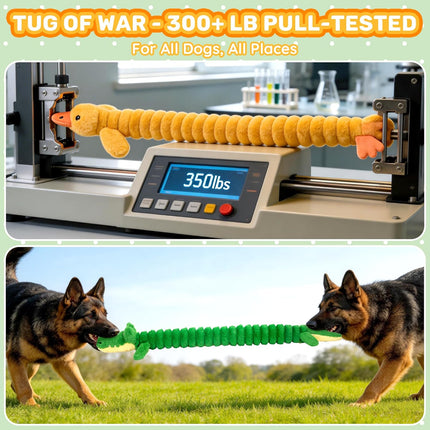 2-Pack 40” Extra-Long Squeaky Dog Toys for Large Dogs, Soft Chew Plush Stuffed Animal Dogs Toy, Interactive Tug-of-War Dog Toys for All Dogs to Keep Them Busy