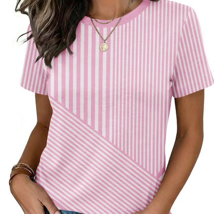 Womens Tshirt Short Sleeve Summer Tops Crewneck Casual Basic Tee Shirts Spring Clothes Trendy Outfit