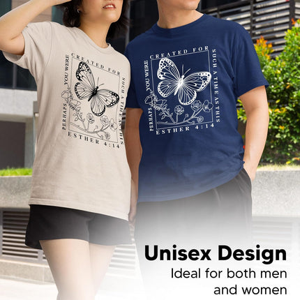 Christian Graphic T-Shirt – Bible Verse, Faith & Inspirational Designs – Floral & Nature Scripture Tees – Unisex Cotton