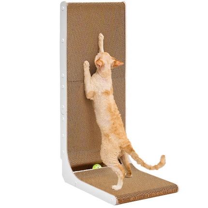 Cardboard Cat Scratcher for Indoor Cats, 26.8 Inch, Brown