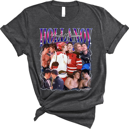 Heated Hockey Rivalry Love T Shirt Retro Romance Sports Theme Casual Short Sleeve Street Style Tee
