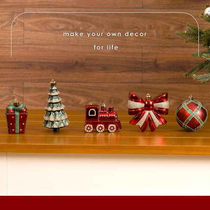 82pcs Classic Christmas Balls Ornaments Set, Red, Green and Gold