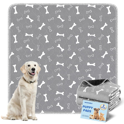 Washable Pee Pads for Dogs, 2 Pack Reusable Puppy Pads, 18"x24"