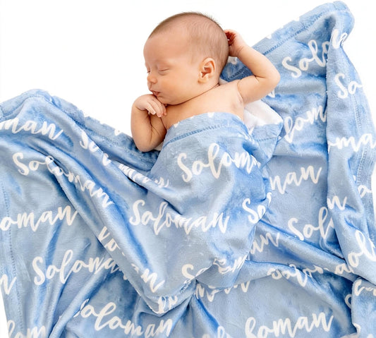 Personalized Baby Name Blanket for Newborns