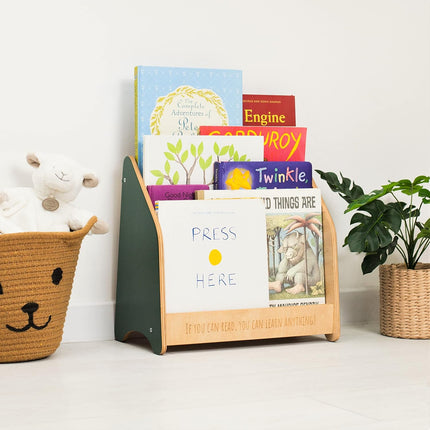 Montessori Bookcase for Kids, Toddler Bookshelf Wood Storage Kids Room Storage Playroom Furniture Toddler Gift 2nd, 3rd Birthday (Large, Natural)