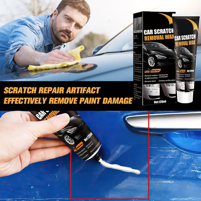 2Pcs Car Scratch Remover Wax Paste Kit