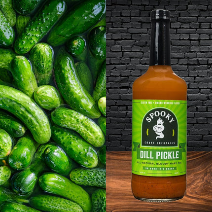 Dill Pickle Bloody Mary Mix - Made With All Premium Natural Ingredients - No Artificial Color or Flavor - No Preservative, No MSG, Low Carb, Low Calorie, & Gluten Free - 32 Oz (Pack of 2)