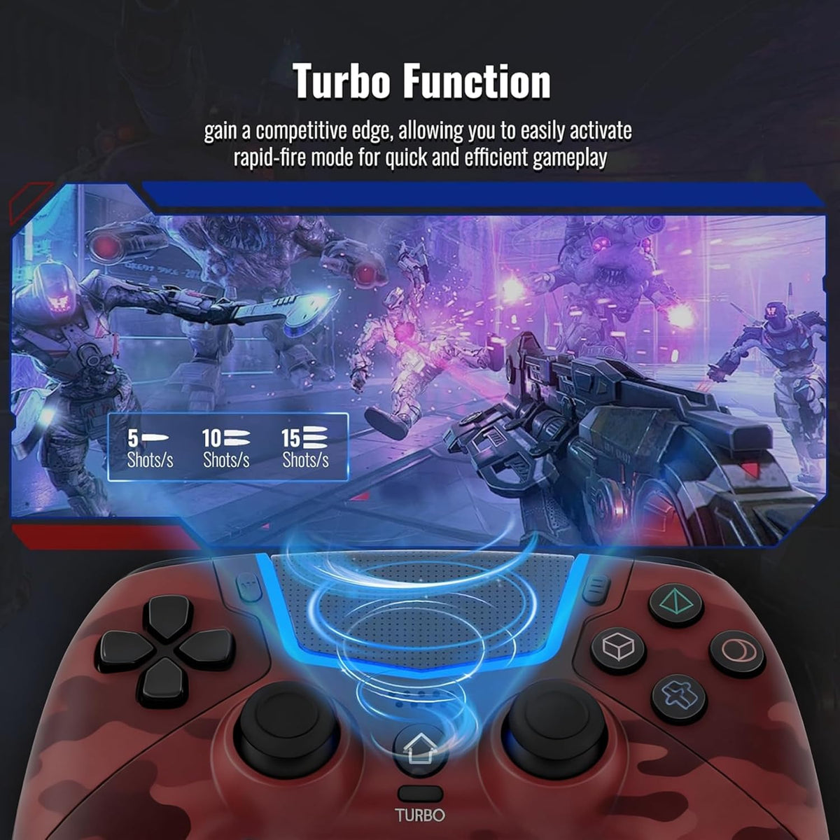 Wireless Controller for PS5, Compatible With PS5/Pro/Slim/PC, Bluetooth Gaming Controller with Hall - photo 5