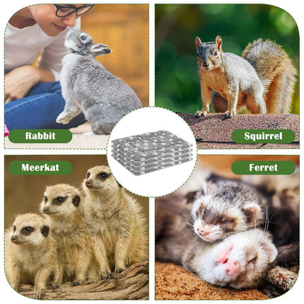 4 piezas de tapete para cama de perro, reversible, lavable a máquina, para jaula, para perros pequeños, medianos y grandes (16 x 24 x 1.2 Inch, gris)
